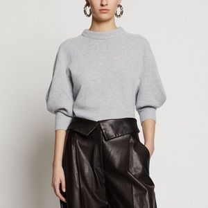 Proenza Shouler 💯 Cashmere Draped Puff Sleeve Sweater